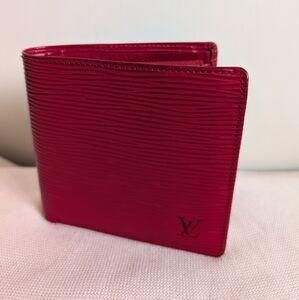 Louis Vuitton Red Leather Men's Wallet
